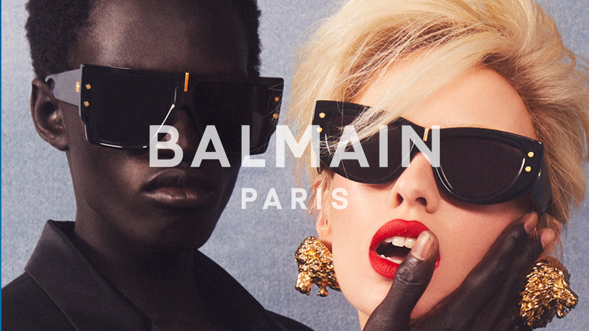 Balmain Imperial Acetate & Titanium Rectangle Sunglasses