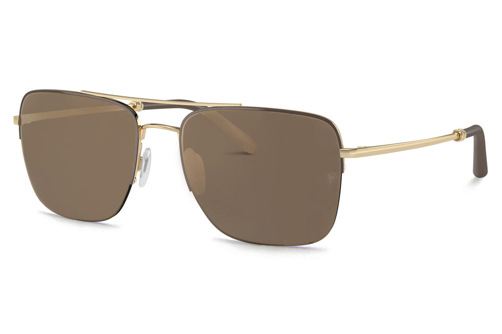 Oliver Peoples - R-2 (OV1343S) Sunglasses Umber/Gold with Desert Flash Mirror Lenses