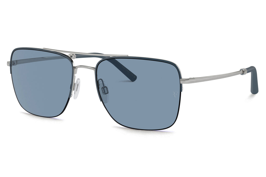 Oliver Peoples - R-2 (OV1343S) Sunglasses Blue Ash/Brushed Silver with Marine Lenses