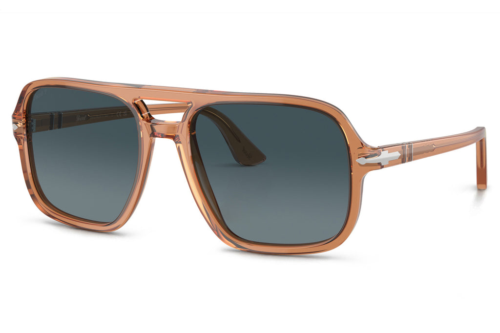 Persol - PO3328S Sunglasses Transparent Brown with Blue Gradient Lenses (1213S3)