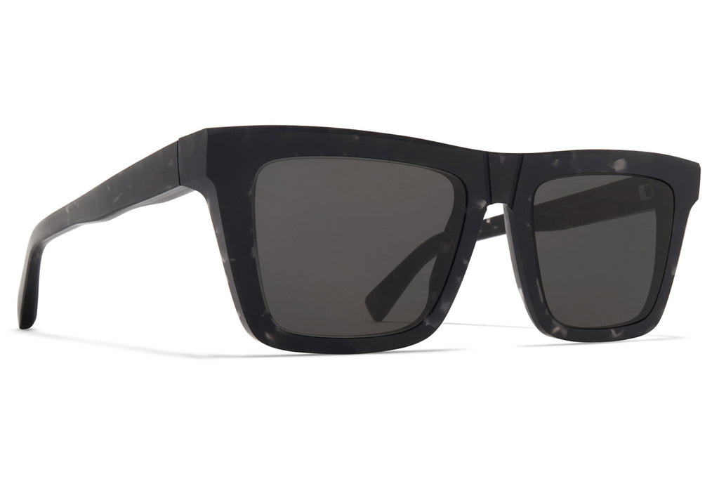 MYKITA® - Lome Sunglasses Chilled Raw Black Havana with Dark Grey Solid Lenses