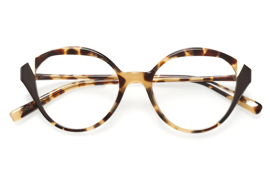 Kaleos Eyehunters - Duchesne Eyeglasses Brown Tortoise/White/Opaque Black