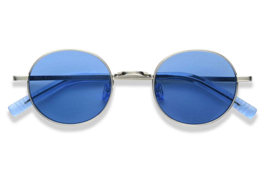 AKILA® Eyewear - Akila for the Beatles (A Side) Sunglasses Silver w/ Sky Blue Lenses