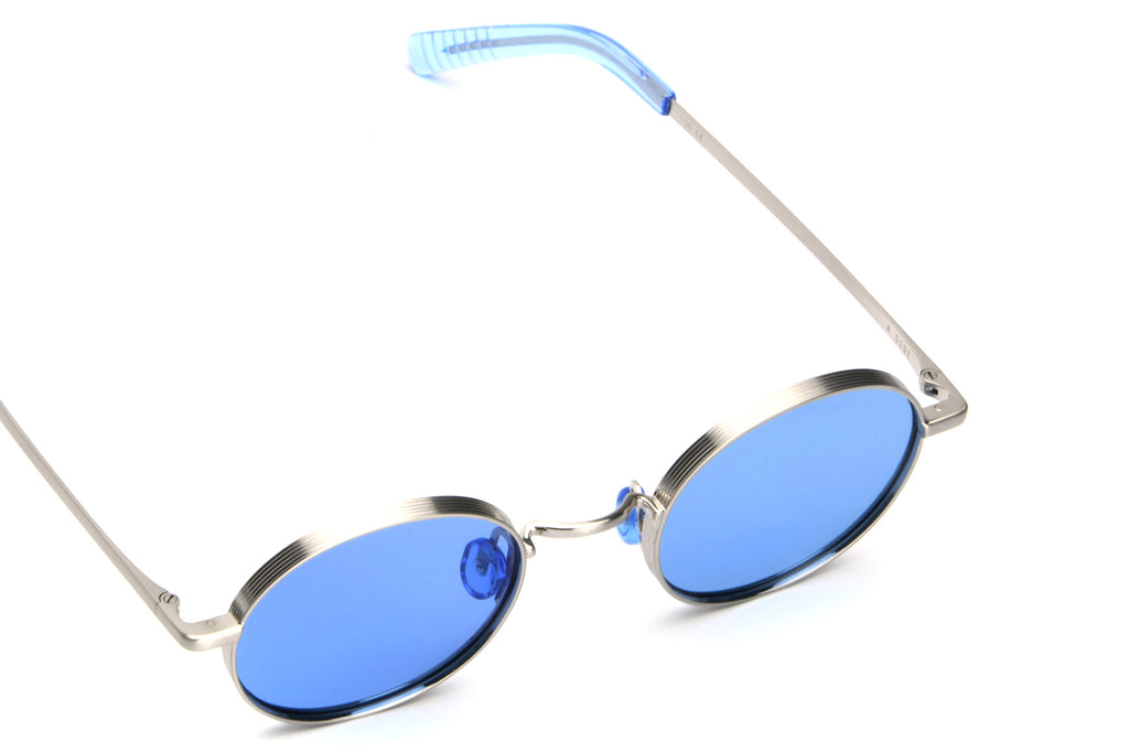 AKILA® Eyewear - Akila for the Beatles (A Side) Sunglasses Silver w/ Sky Blue Lenses