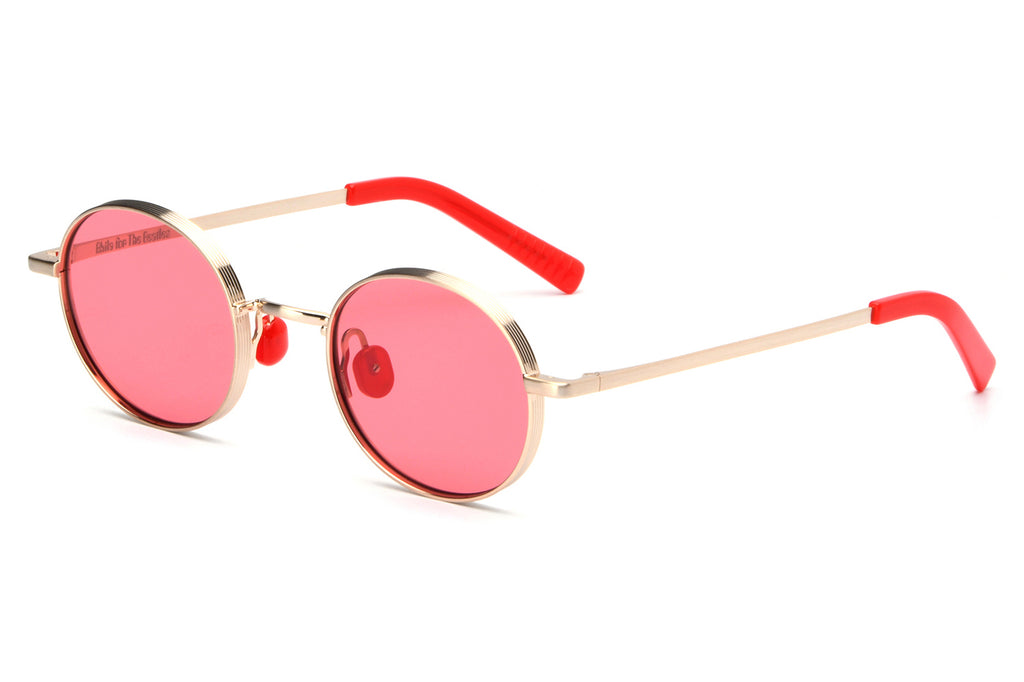 AKILA® Eyewear - Akila for the Beatles (A Side) Sunglasses Gold w/ Red Lenses