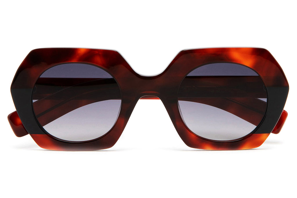 Kaleos Eyehunters - Piaf Sunglasses Red Tortoise/Dark Grey