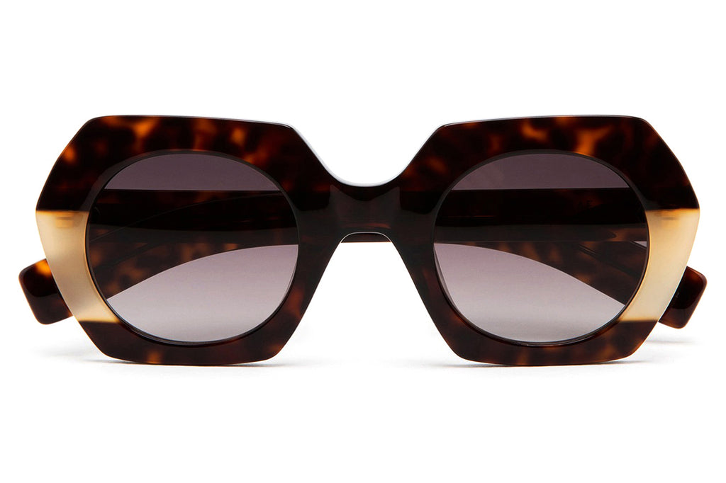 Kaleos Eyehunters - Piaf Sunglasses Dark Brown Tortoise/Translucent Beige