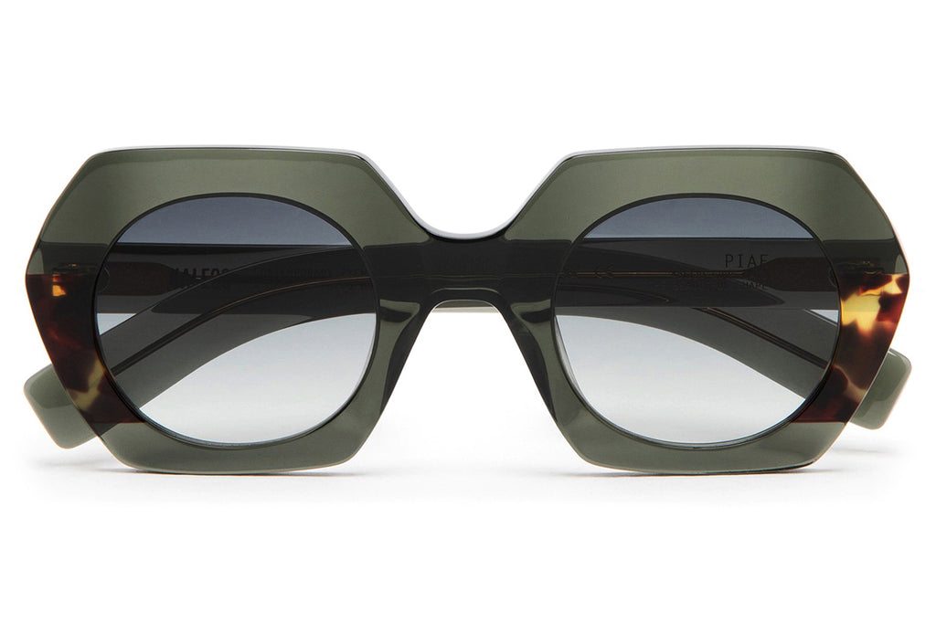 Kaleos Eyehunters - Piaf Sunglasses Transparent Greyish Green/Brown Tortoise
