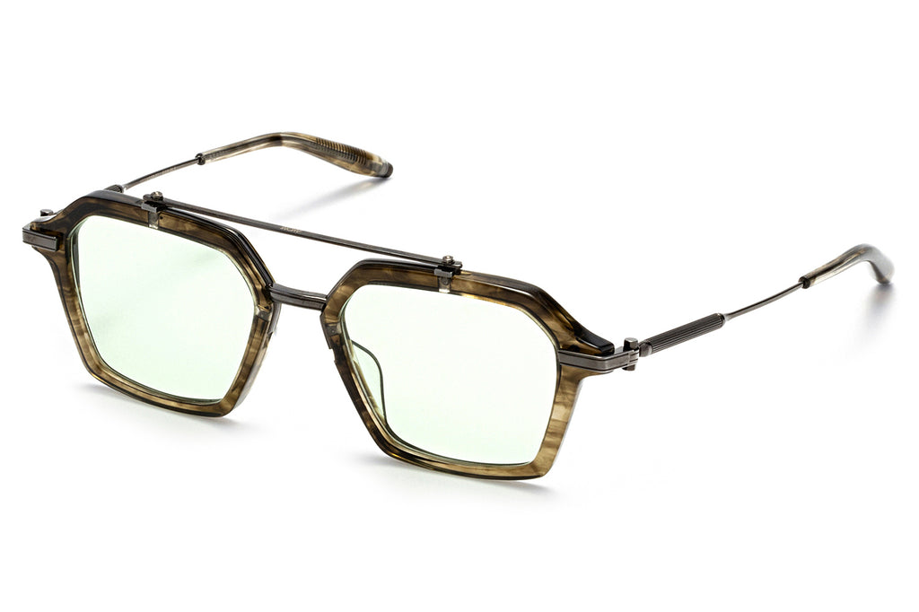 Akoni - Akari Eyeglasses Green Tortoise Swirl & Black Rhodium