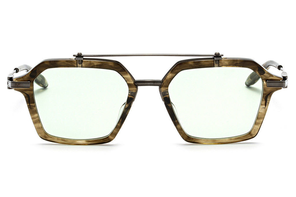 Akoni - Akari Eyeglasses Green Tortoise Swirl & Black Rhodium