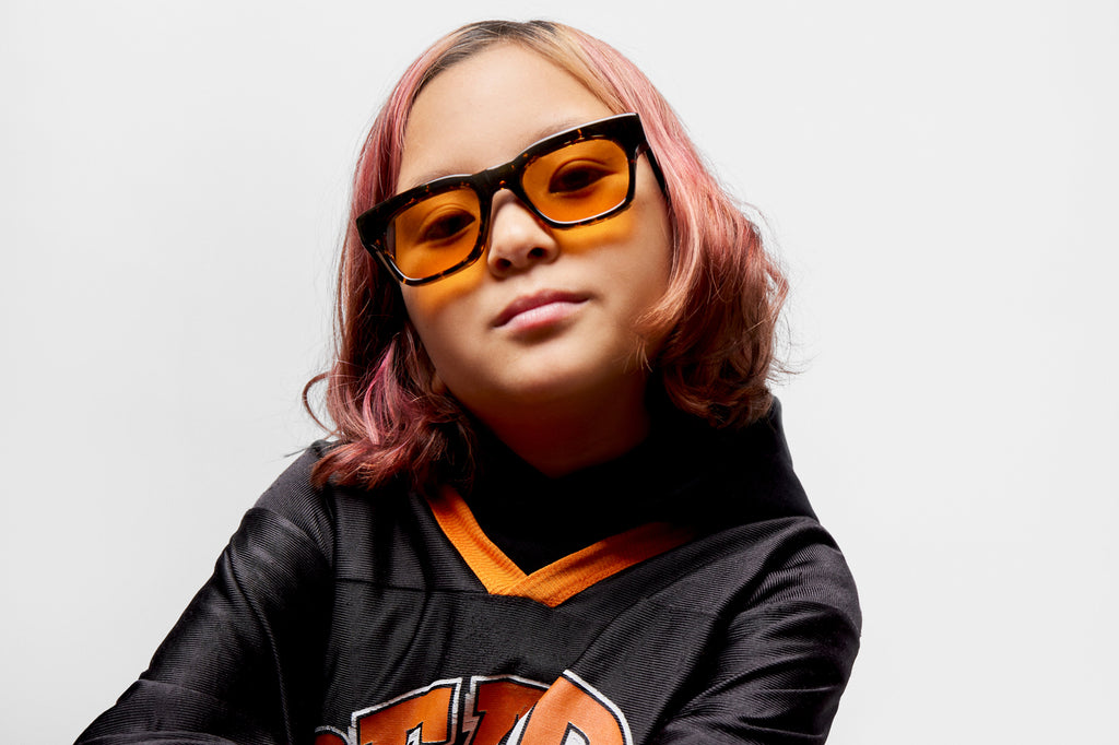 AKILA® Eyewear - Analogue Kids Sunglasses Tokyo Tortoise w/ Orange Lenses