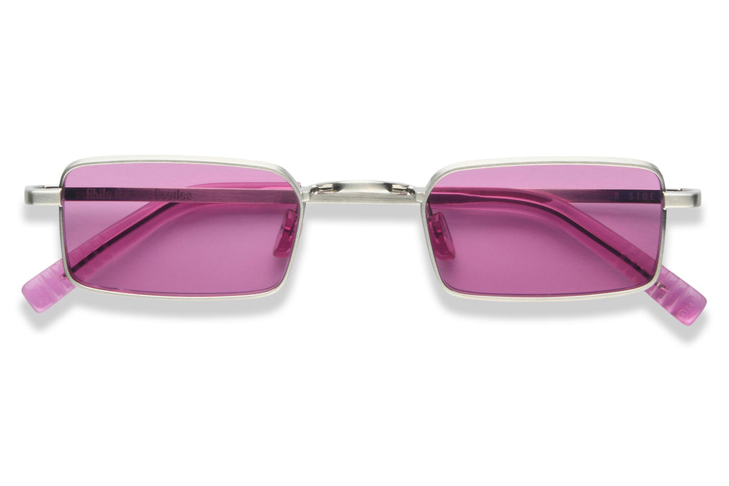 AKILA® Eyewear - Akila for the Beatles (B Side) Sunglasses Silver w/ Magenta Lenses