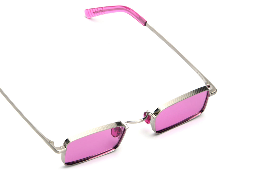 AKILA® Eyewear - Akila for the Beatles (B Side) Sunglasses Silver w/ Magenta Lenses