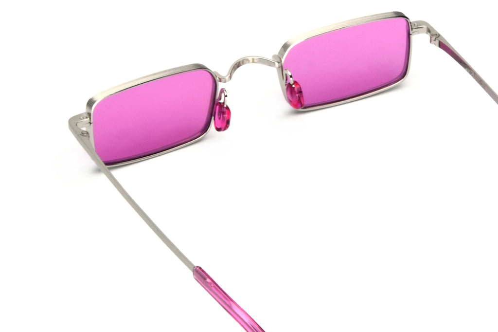 AKILA® Eyewear - Akila for the Beatles (B Side) Sunglasses Silver w/ Magenta Lenses