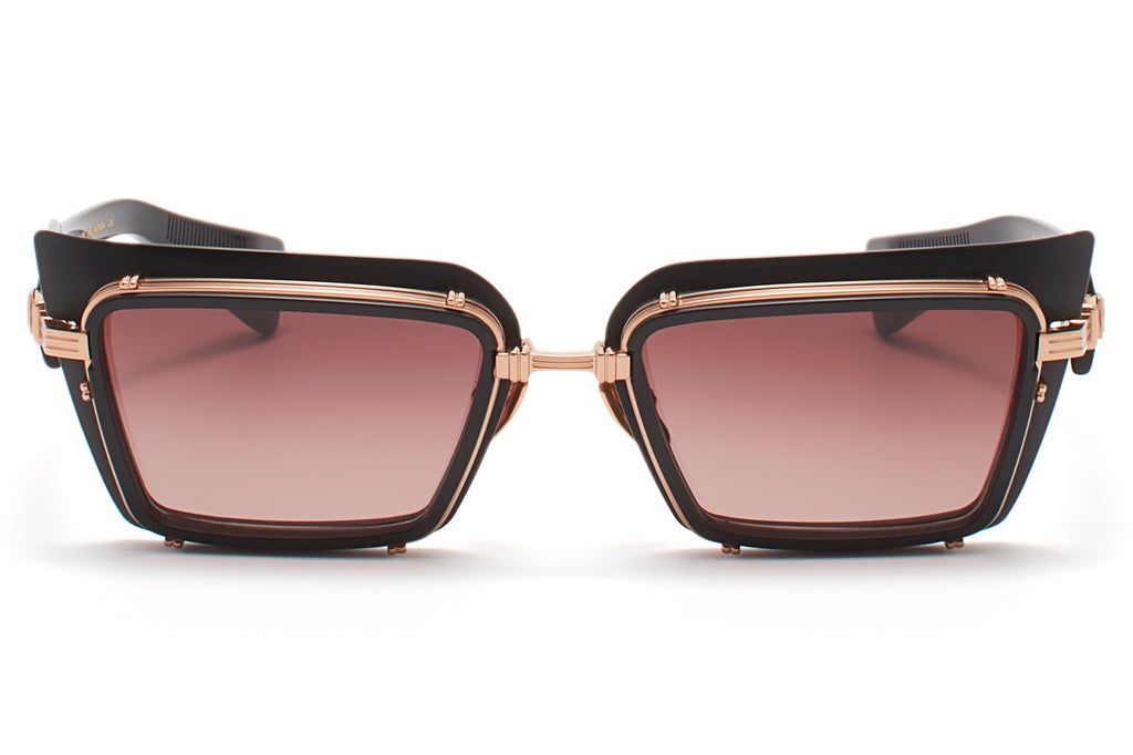 Balmain® Eyewear - Admirable Sunglasses Matte Black & Rose Gold with Dark Rose Gradient Polar Lenses