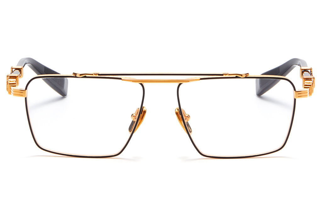 Balmain® Eyewear - Brigade VI Eyeglasses Yellow Gold & Shiny Black Enamel