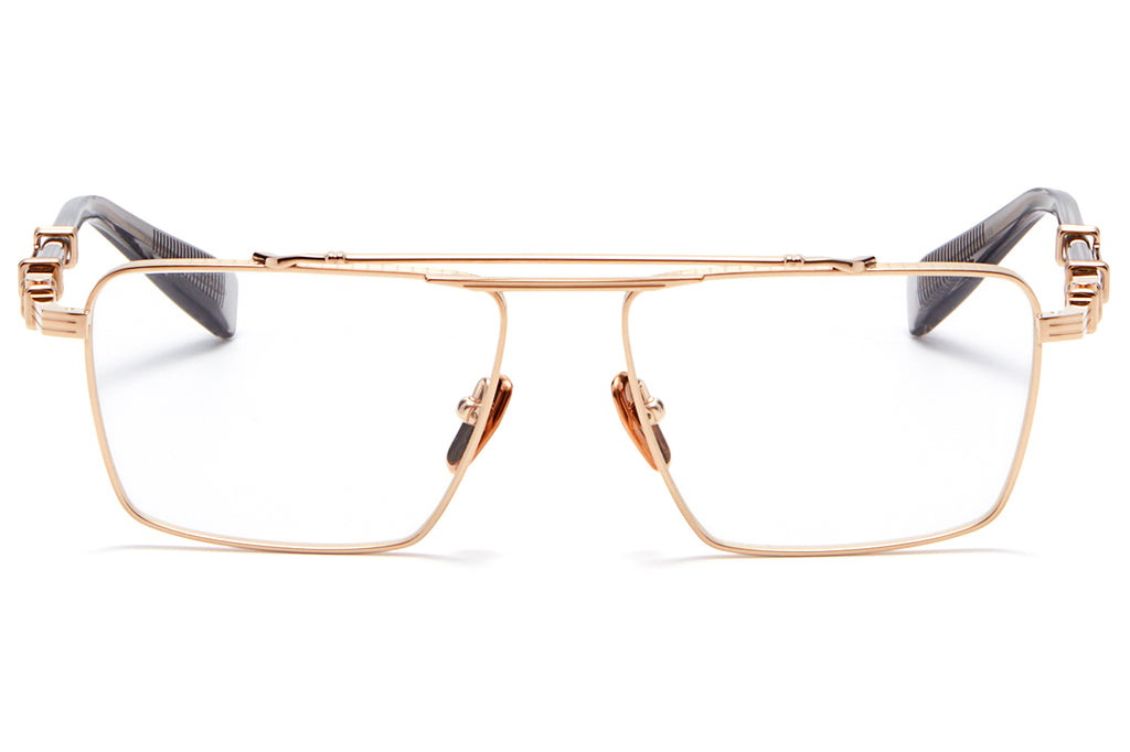 Balmain® Eyewear - Brigade VI Eyeglasses White Gold & Crystal Grey