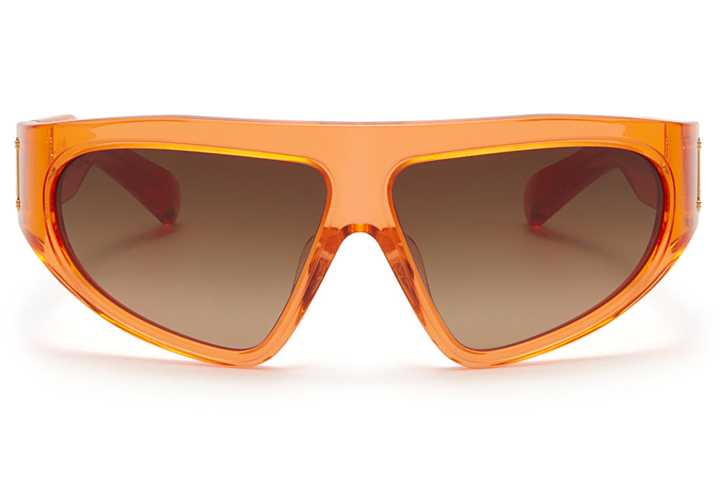 Balmain® Eyewear - B-Escape Sunglasses Crystal Orange & Gold with Dark Brown Gradient Lenses