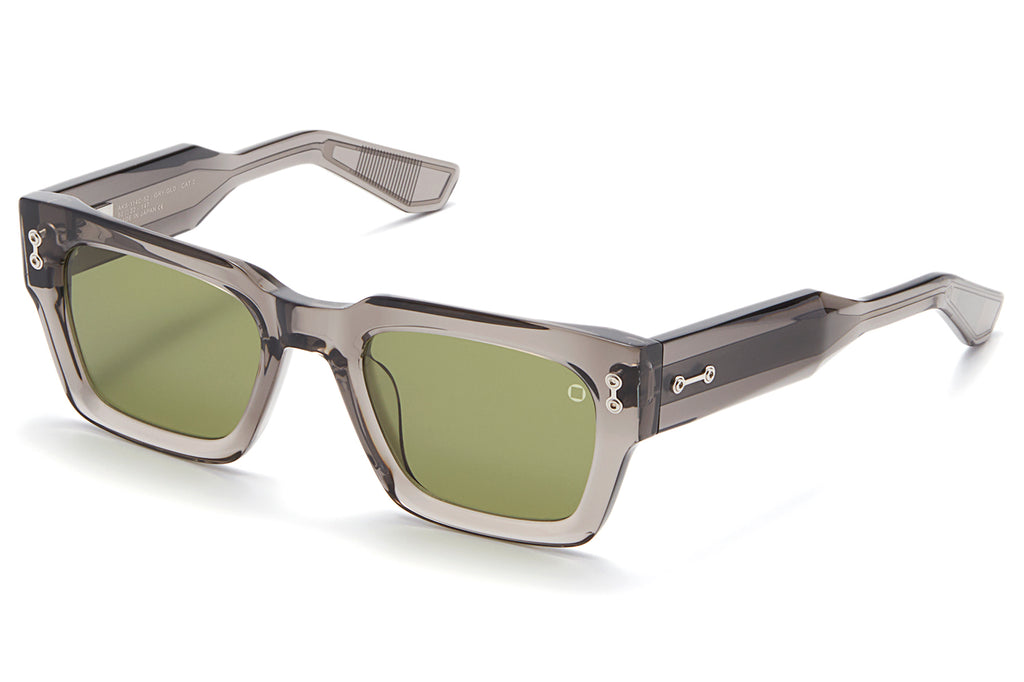 Akoni - Cosmo Sunglasses Dark Grey Crystal with Dark Olive Lenses