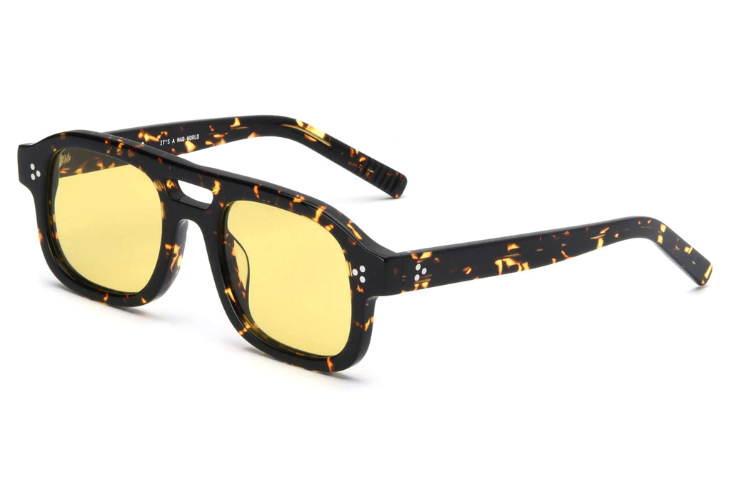 AKILA® Eyewear - Dillinger Sunglasses Tokyo Tortoise w/ Yellow Lenses