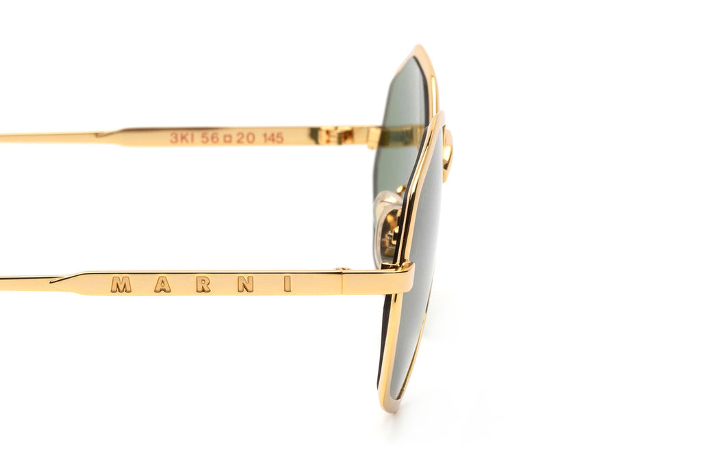Marni® - Pulpit Rock Sunglasses Gold with Green Lenses