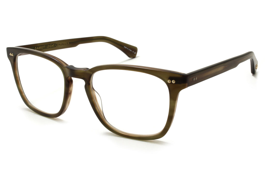 Garrett Leight - Earvin Eyeglasses Matte Olive Tortoise