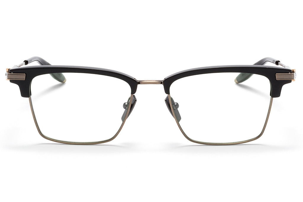 Akoni - Galileo Eyeglasses Black & Antiqued White Gold