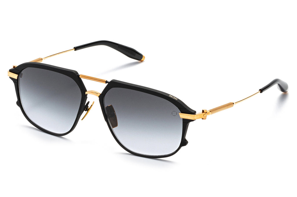 Akoni - Icarus Sunglasses Matte Black - Gold with Dark Grey Gradient Lenses