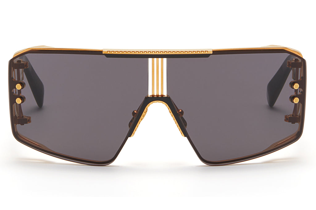 Balmain® Eyewear - Le Masque Sunglasses Gold & Black with Dark Grey Lenses
