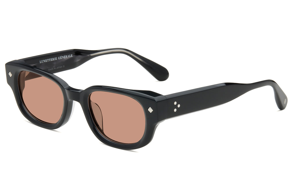 Lunetterie Générale - À Tout Jamais Sunglasses Black and Smoke & Palladium with Solid Brown Lenses