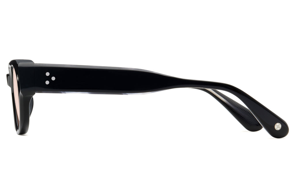 Lunetterie Générale - À Tout Jamais Sunglasses Black and Smoke & Palladium with Solid Grey Lenses