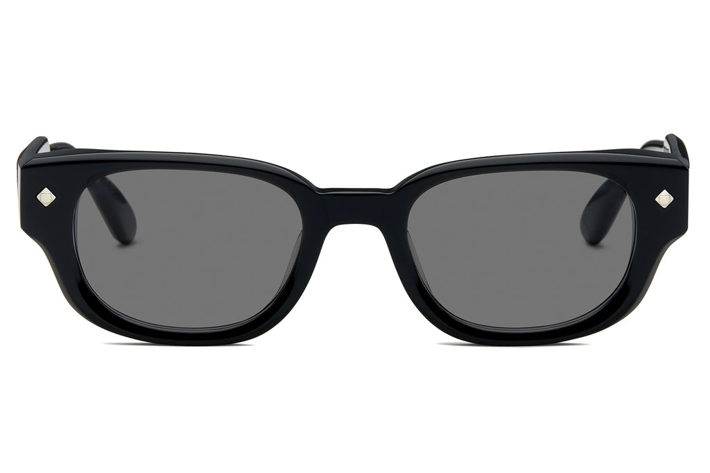 Lunetterie Générale - À Tout Jamais Sunglasses Black and Smoke & Palladium with Solid Grey Lenses