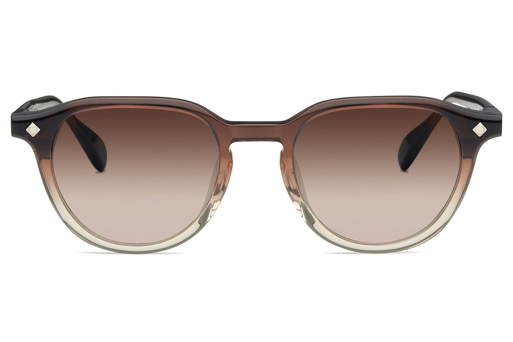 Lunetterie Générale - Desert Rain Sunglasses Gradient Brown Crystal & Palladium with Gradient Brown 