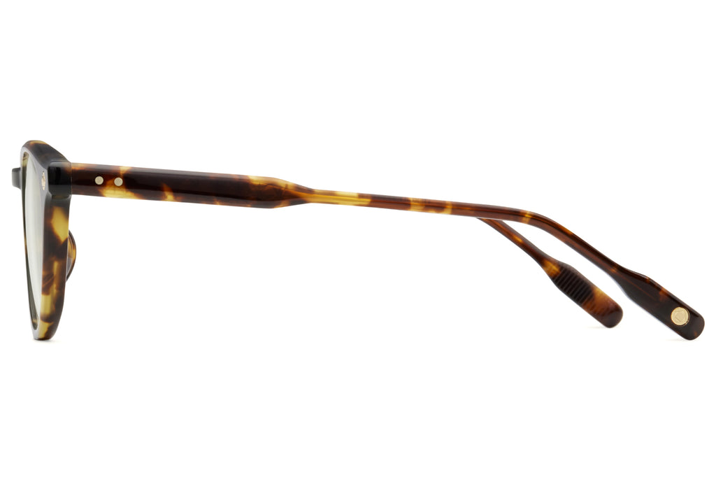 Lunetterie Générale - Dolce Vita Sunglasses Medium Tortoise & 14k Gold with Solid Green G13 Lenses