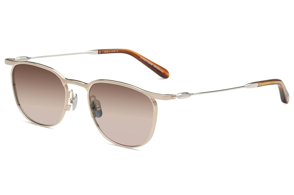Lunetterie Générale - Eldorado Sunglasses White Gold & Palladium with Gradient Brown Lenses