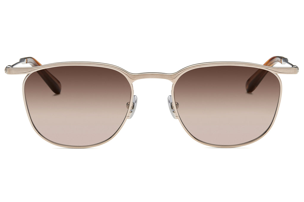 Lunetterie Générale - Eldorado Sunglasses White Gold & Palladium with Gradient Brown Lenses
