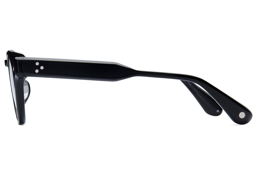 Lunetterie Générale - Golden Hour Sunglasses Black & Palladium with Solid Blue Lenses