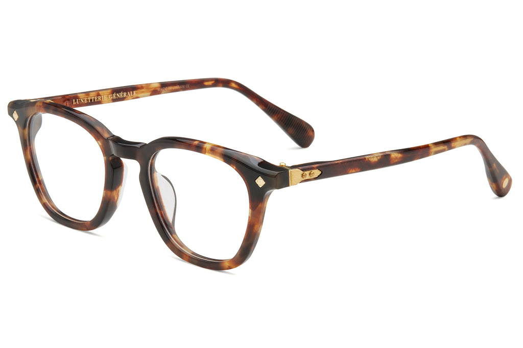 Lunetterie Générale - Maestro Rain Eyeglasses Medium Tortoise & 18K Gold