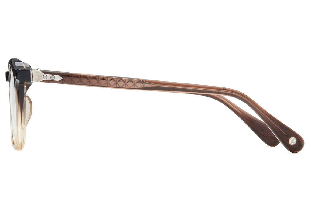 Lunetterie Générale - Maestro Rain Eyeglasses Gradient Brown Crystal & Palladium