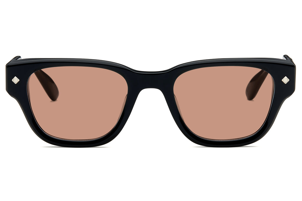 Lunetterie Générale - Minuit Moins Une Sunglasses Black and Smoke & Palladium with Solid Brown