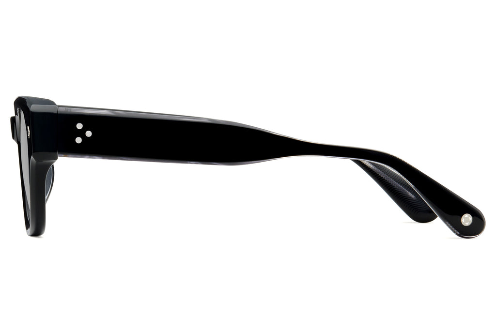 Lunetterie Générale - Minuit Moins Une Sunglasses Black and Smoke & Palladium with Solid Grey Lenses