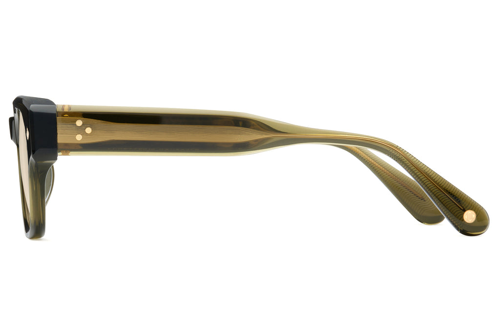 Lunetterie Générale - Minuit Moins Une Sunglasses Military Green & 18k Gold with Solid Bronze Lenses