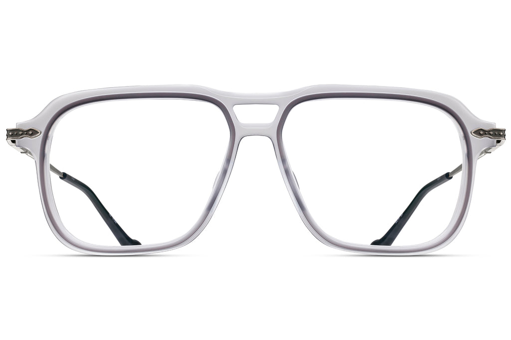 Matsuda - M2062 Eyeglasses Matte Crystal - Antique Silver