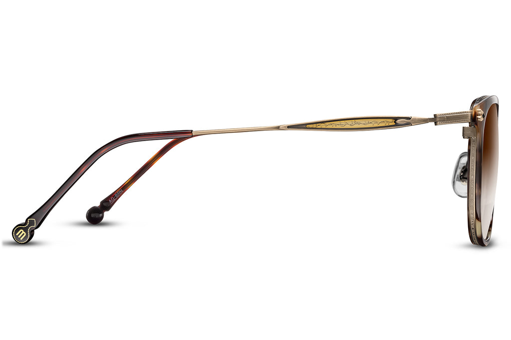 Matsuda - M3113 Sunglasses Antique Gold - Brown Tortoise