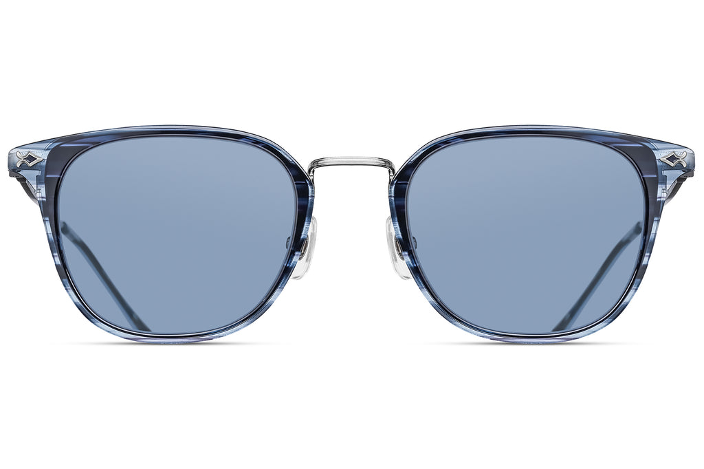 Matsuda - M3113 Sunglasses Brushed Silver - Blue Demi