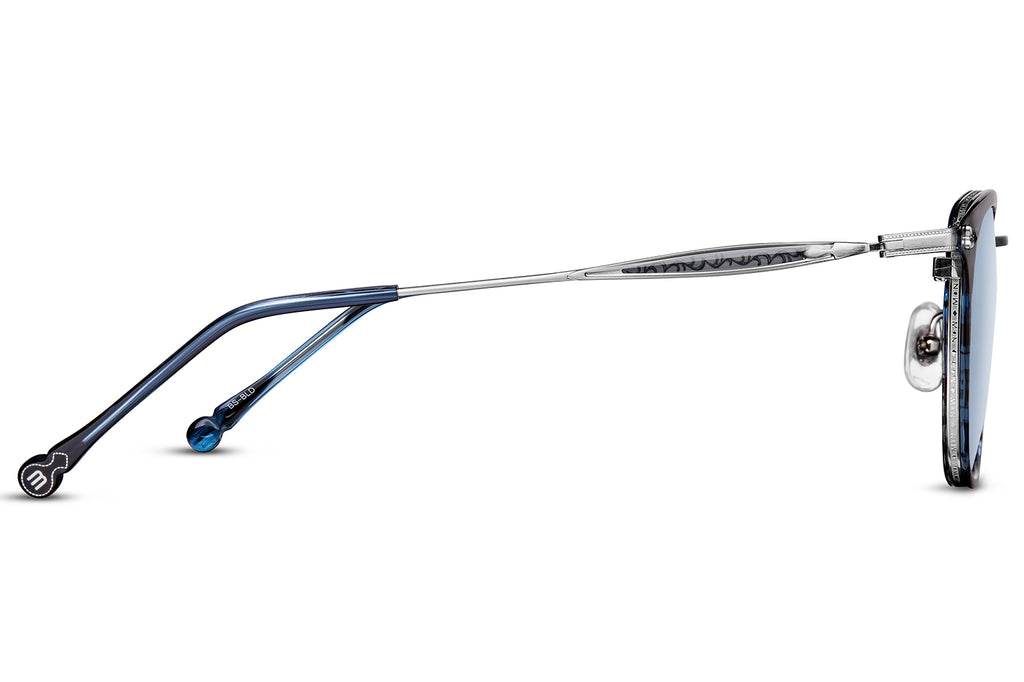 Matsuda - M3113 Sunglasses Brushed Silver - Blue Demi