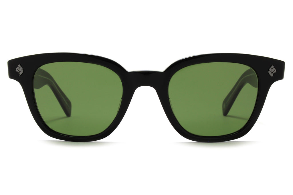 Garrett Leight - Naples Sunglasses Black with Pure Green Lenses