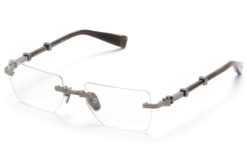 Balmain® Eyewear - Pierre Eyeglasses Black Rhodium & Brown Swirl