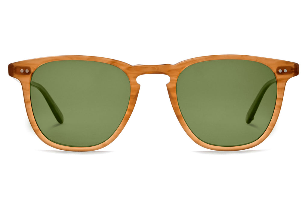 Garrett Leight - Brooks Sunglasses Butterscotch with Green Polarized Glass Lenses