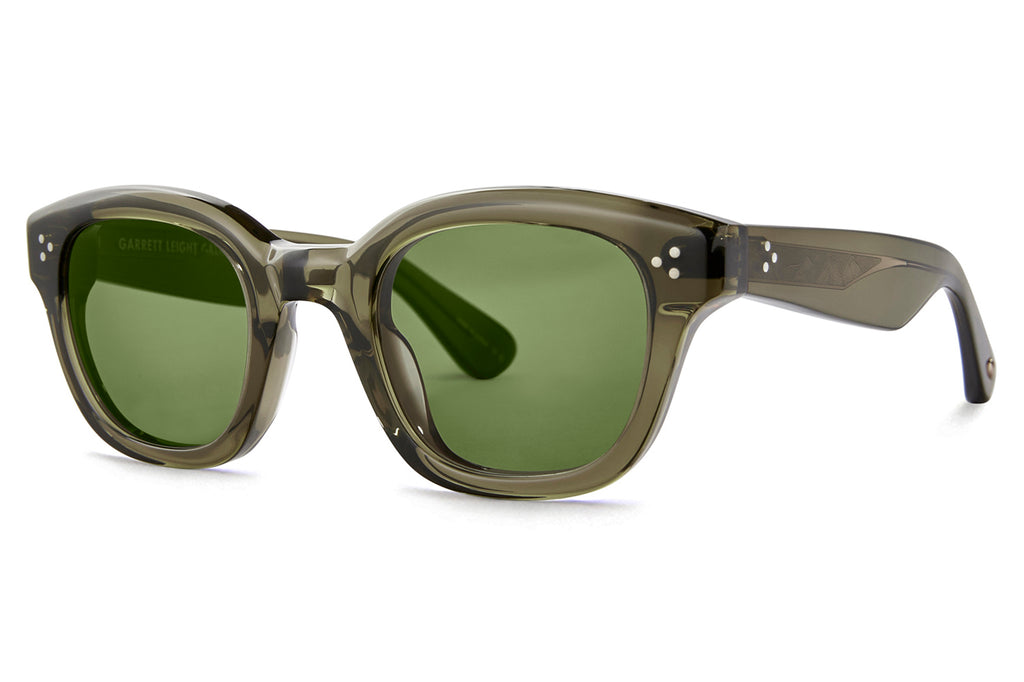 Garrett Leight - Cyprus Sunglasses Willow with Green Lenses